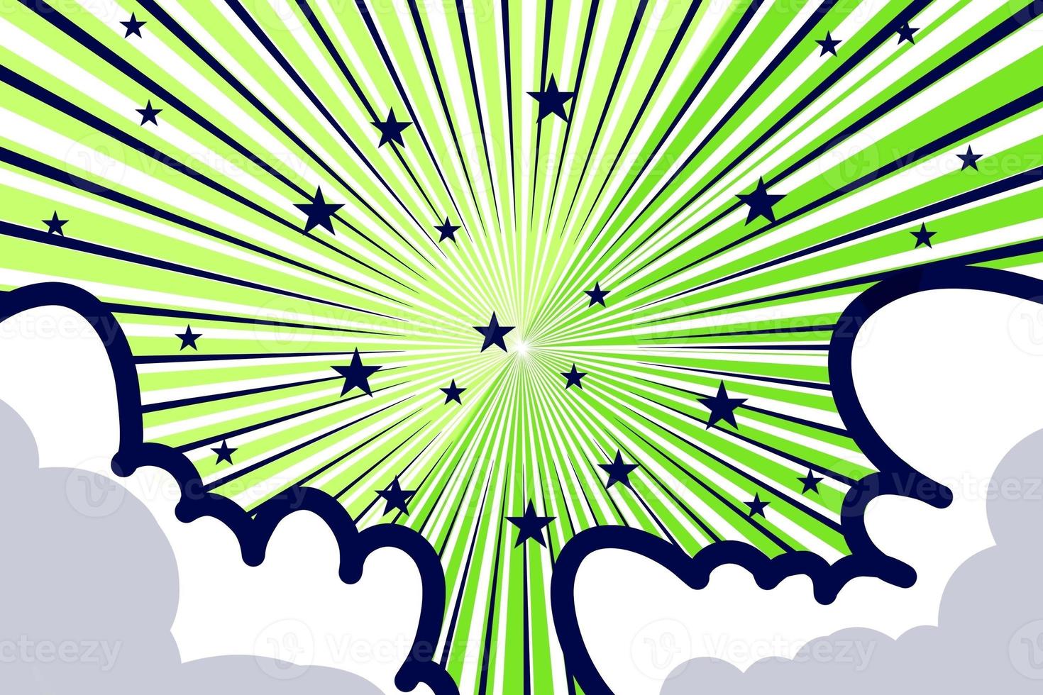 Comic cartoon background with stars photo