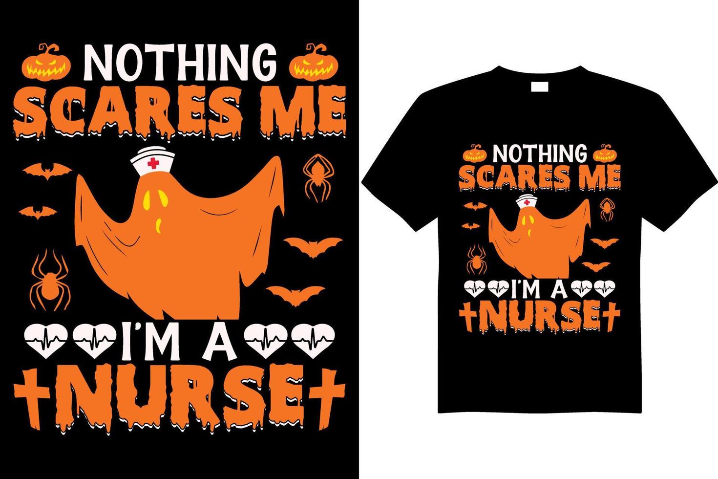 Halloween nurse t shirt design vector