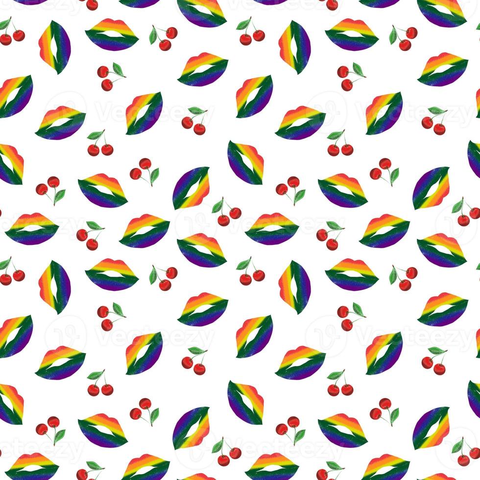 White LGBT Pattern photo