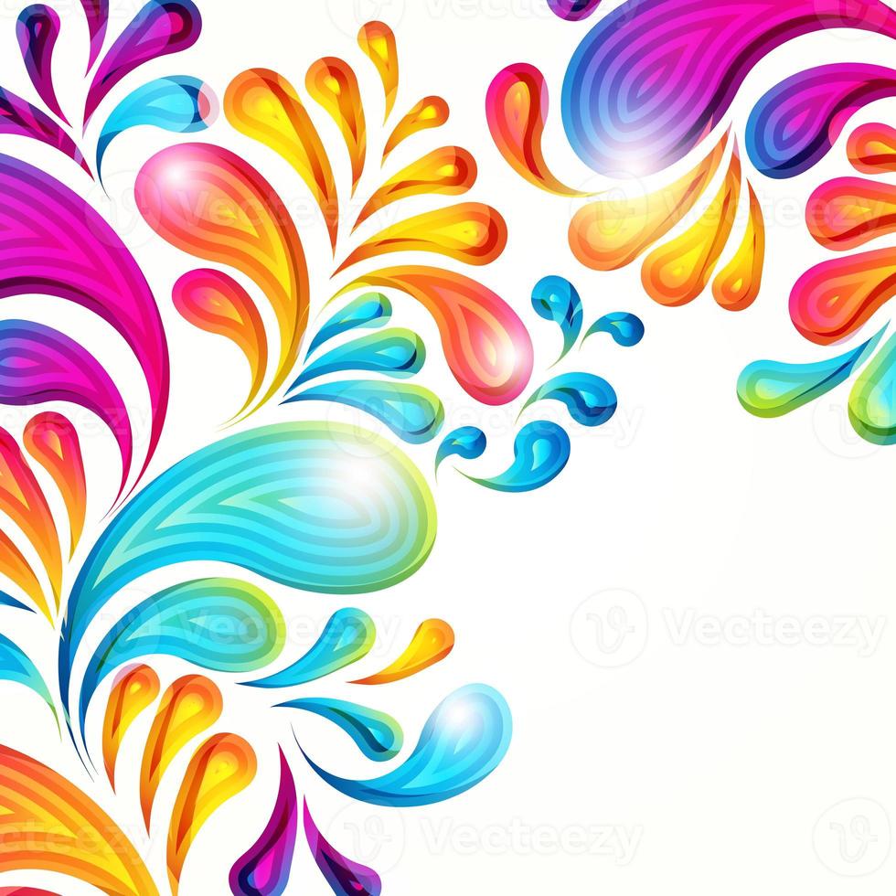 Abstract vector colorful arc-drop background. Color graphic elements. Modern design illustration. photo