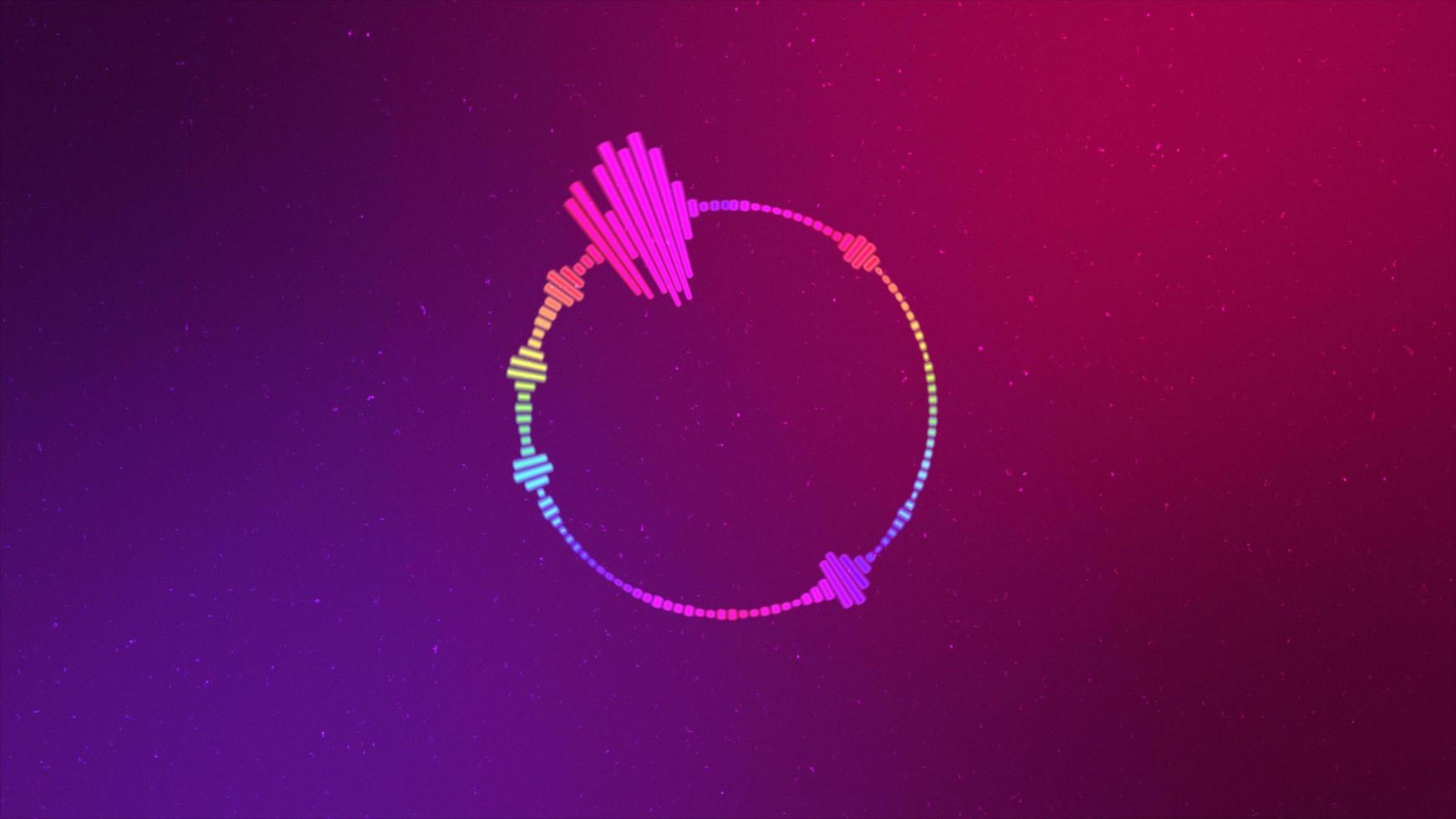 Audio spectrum with nebular effect background photo