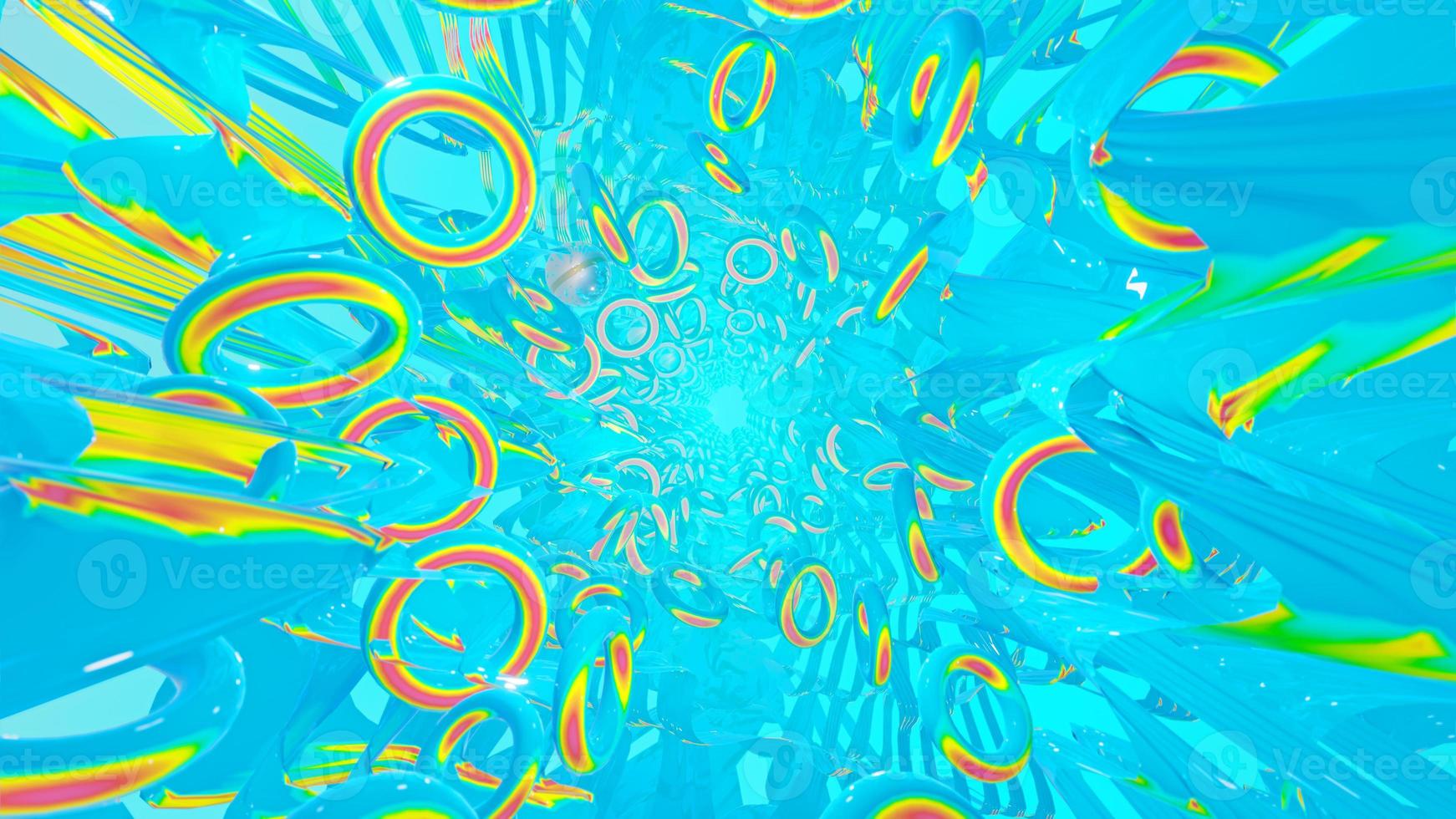 3D illustration Background for advertising and wallpaper in 80s retro and holographic scene. 3D rendering in decorative concept. photo