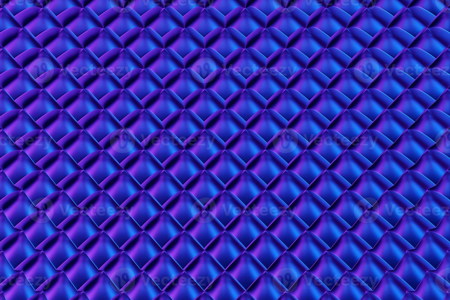 3D rendering. Blue pattern of cubes of different shapes. Minimalistic pattern of simple shapes. Bright creative symmetric texture photo