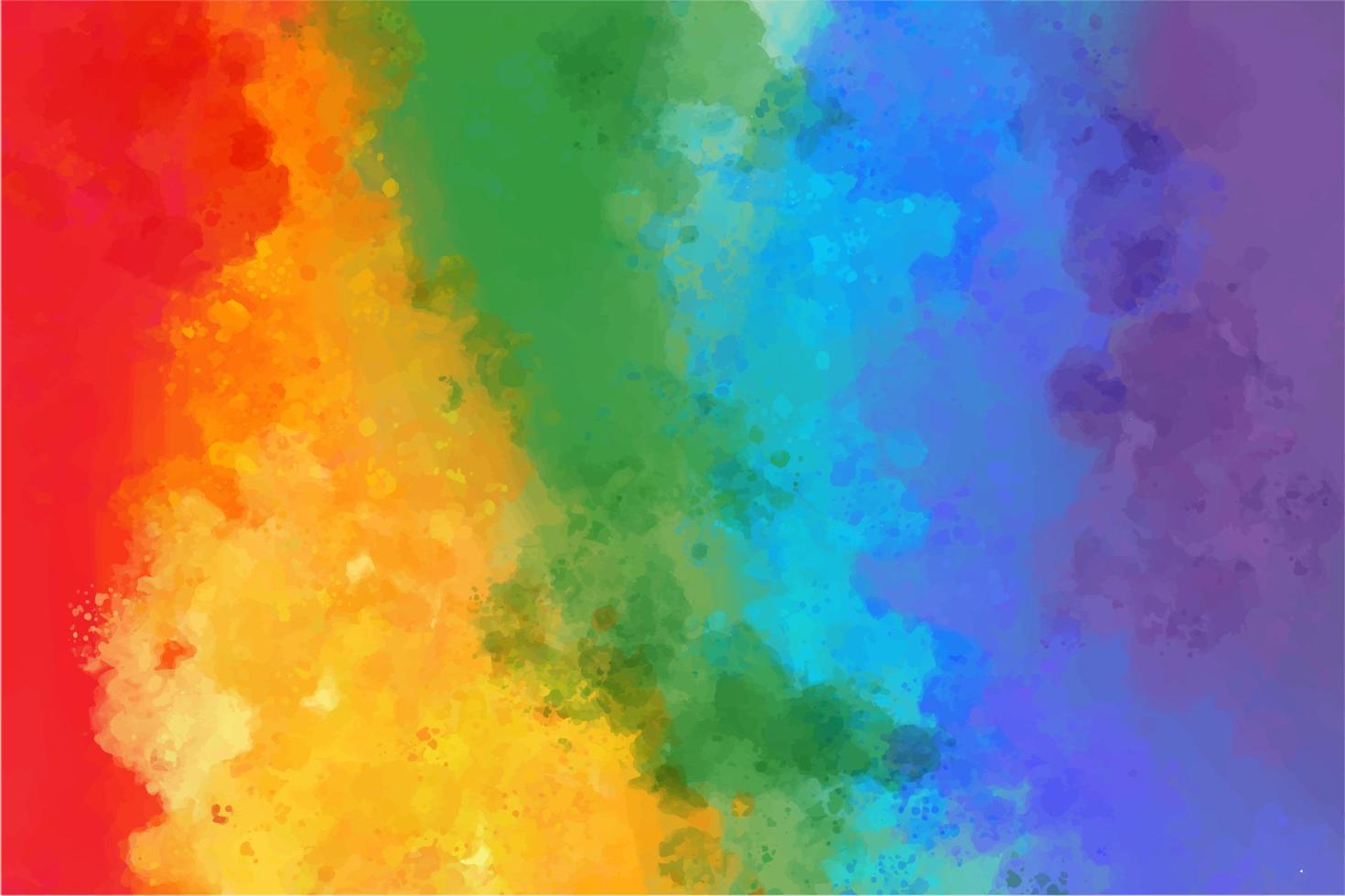 fondo de acuarela, en los colores del arco iris, multicolor vector