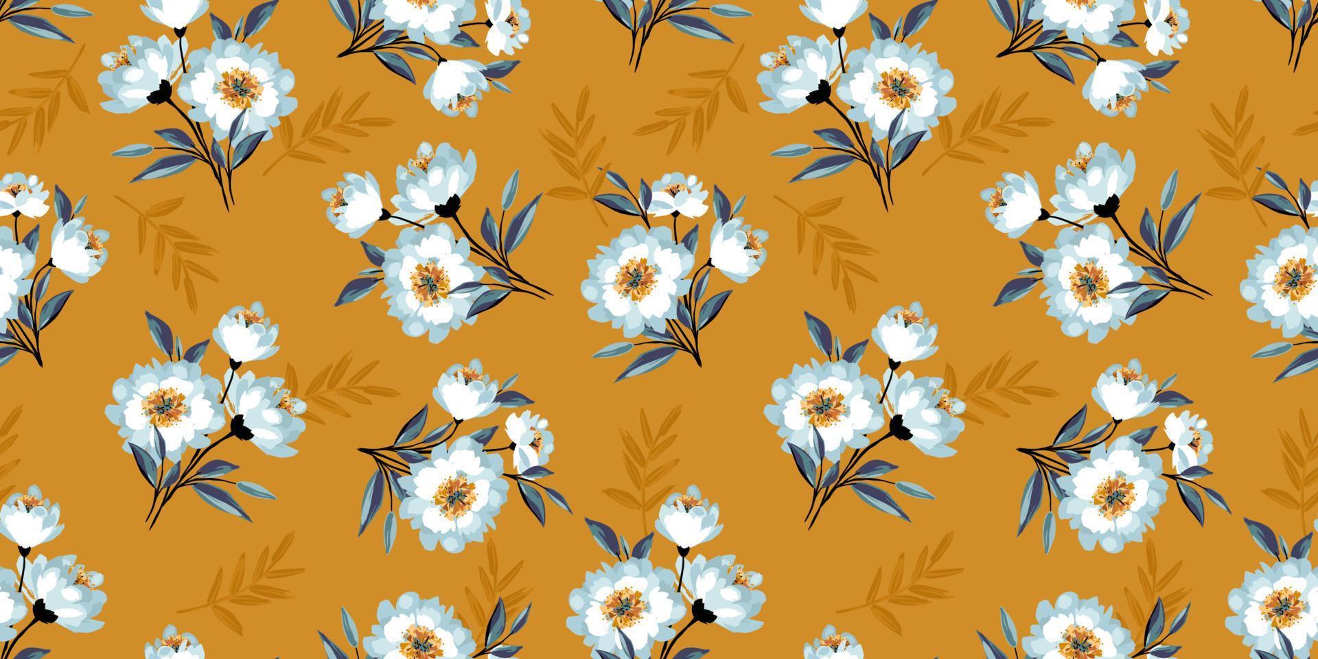 patrón floral sin fisuras. diseño vectorial para papel, cubierta, tela, decoración de interiores y otros usos vector