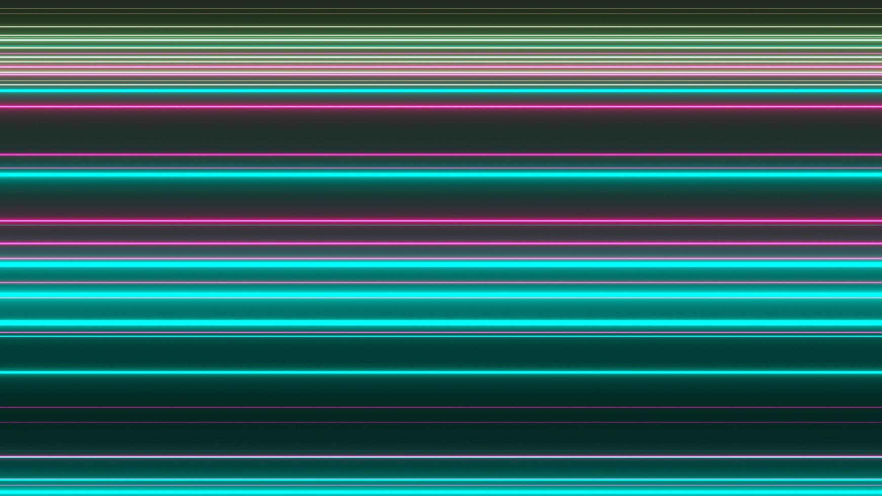 3d render of flash neon and light glowing on dark scene. Speed light moving lines. photo