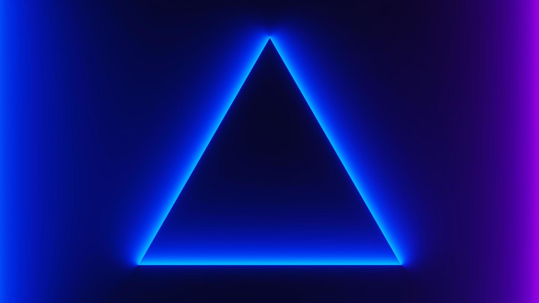 3d render of flash neon and light glowing on dark scene. Speed light moving lines. photo