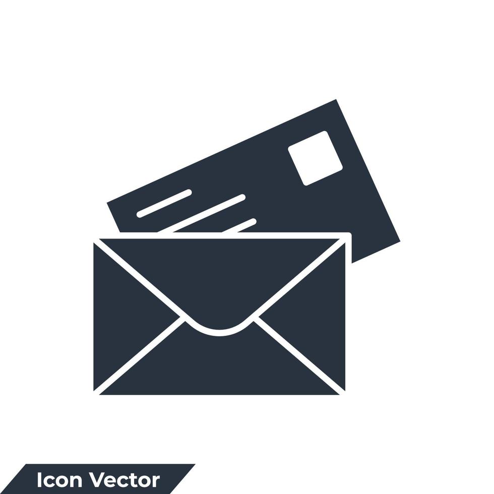 Email envelope icon logo vector illustration. Message symbol template for graphic and web design collection