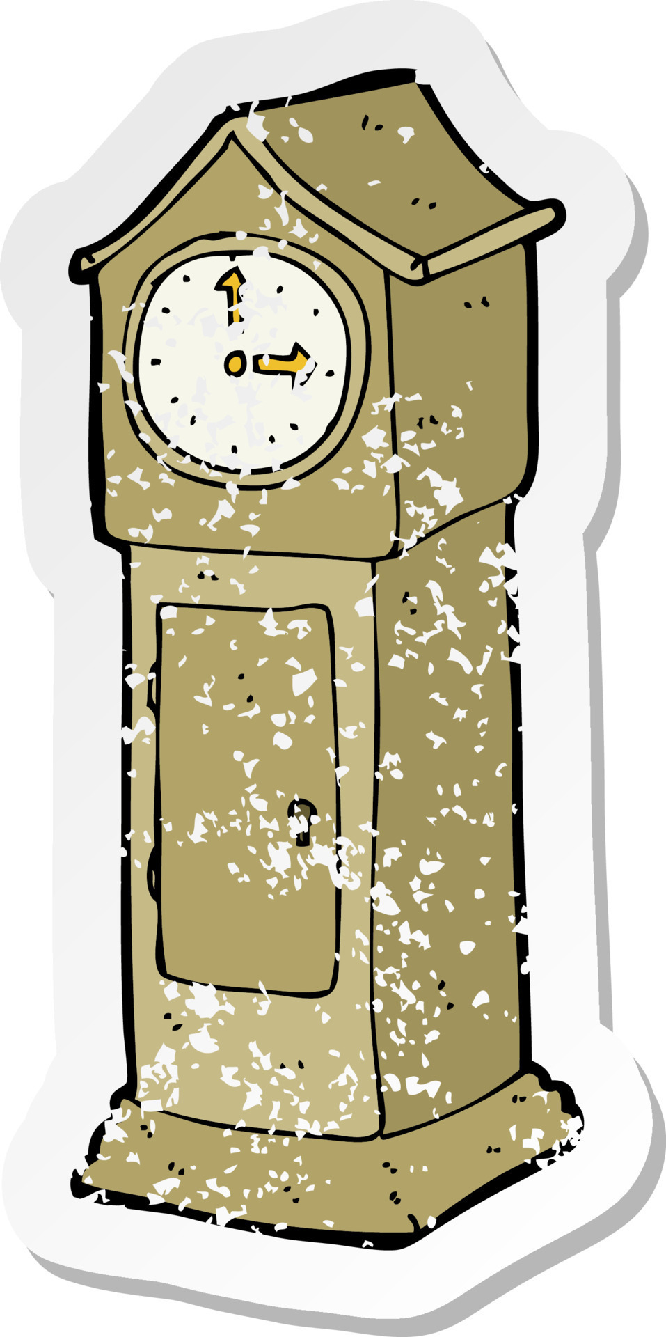 retro distressed sticker of a cartoon grandfather clock 10575145 Vector Art at Vecteezy retro distressed sticker of a cartoon grandfather clock 10575145 Vector Art at Vecteezy