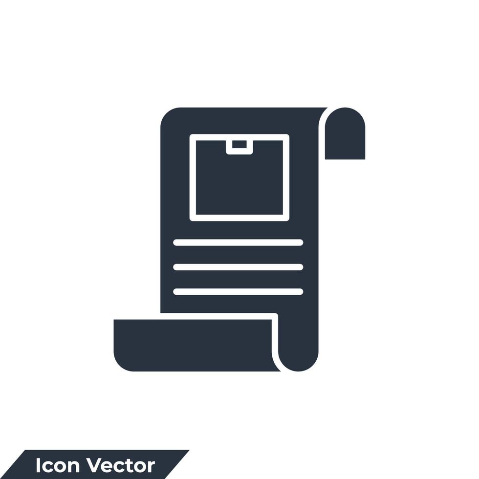 ilustración de vector de logotipo de icono de factura. plantilla de símbolo de pago de factura para la colección de diseño gráfico y web
