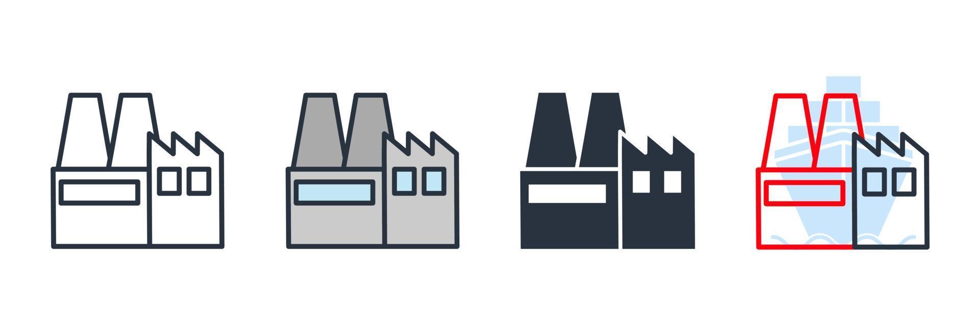 industrial icon logo vector illustration. building factory symbol template for graphic and web design collection