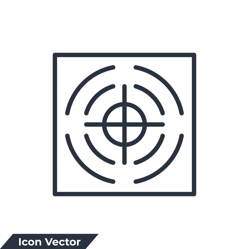 precision icon logo vector illustration. target symbol template for graphic and web design collection