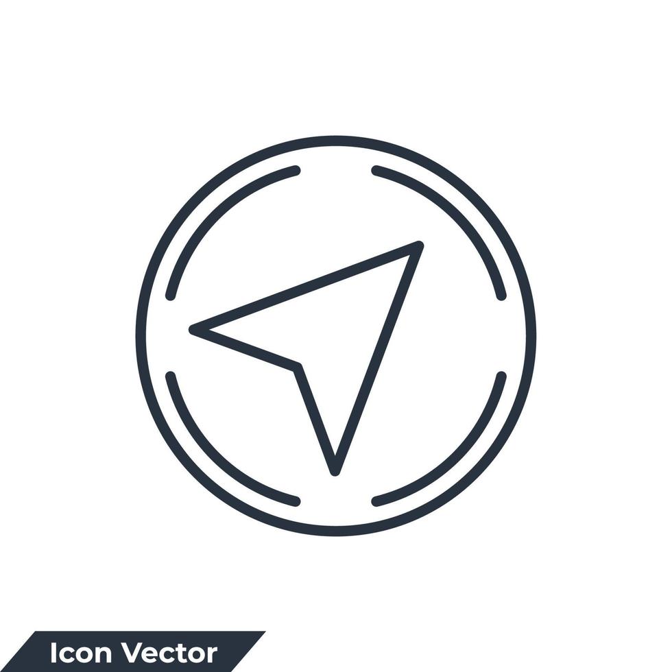 navigation icon logo vector illustration. Compass symbol template for graphic and web design collection