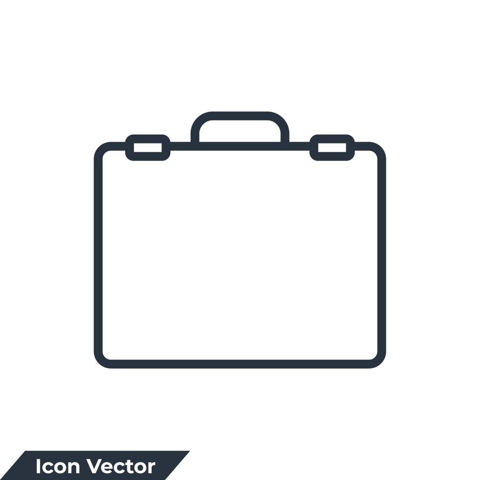 briefcase icon logo vector illustration. Bag symbol template for graphic and web design collection