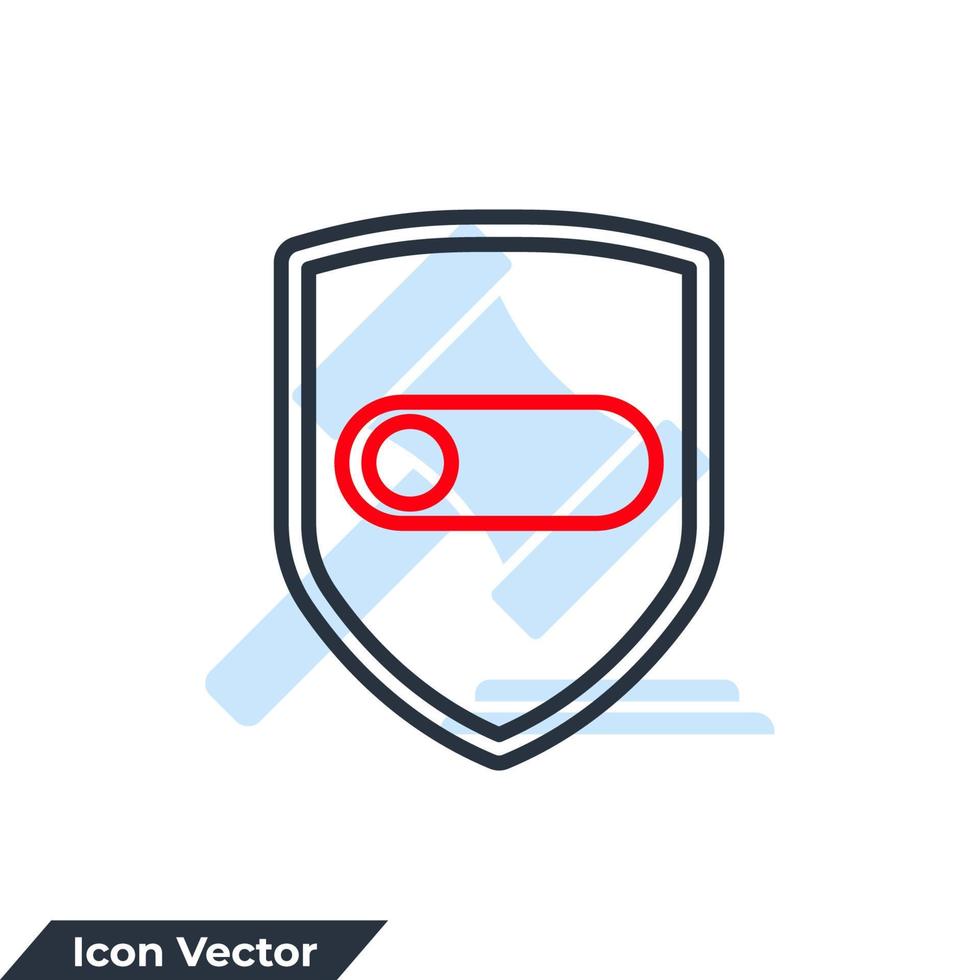 shield icon logo vector illustration. protected symbol template for graphic and web design collection