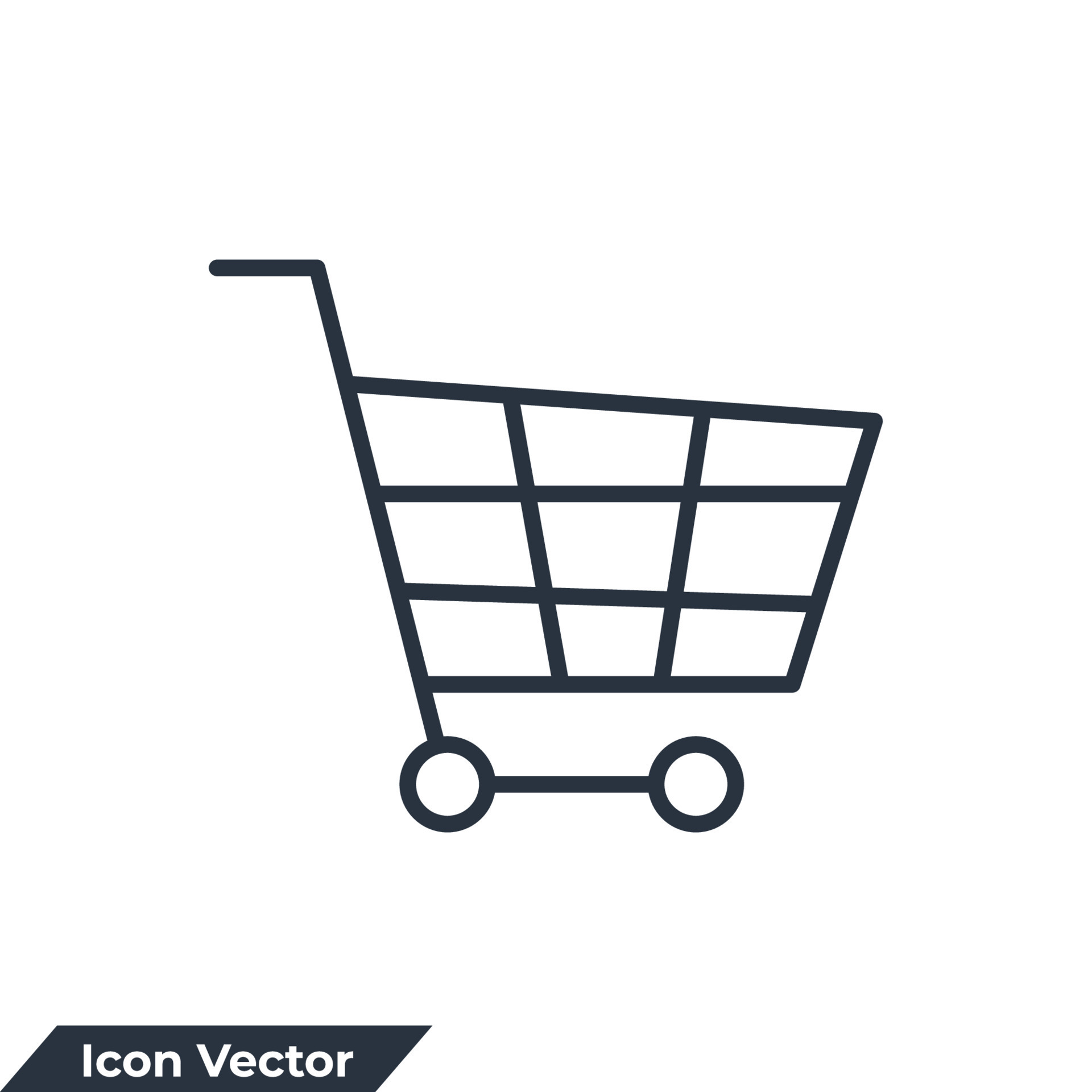 Trolley Cart icon logo vector illustration. shopping cart symbol template  for graphic and web design collection 10575399 Vector Art at Vecteezy