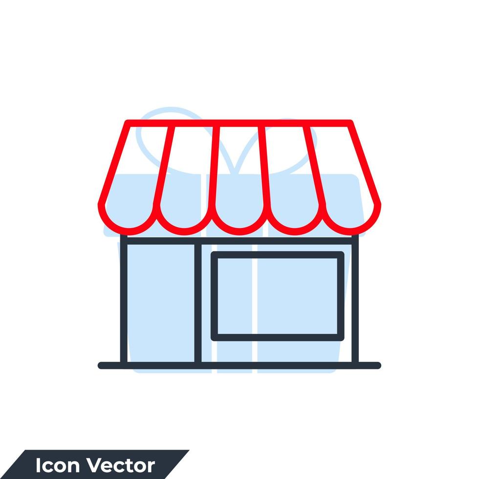 tienda icono logo vector ilustración. plantilla de símbolo de mercado para la colección de diseño gráfico y web