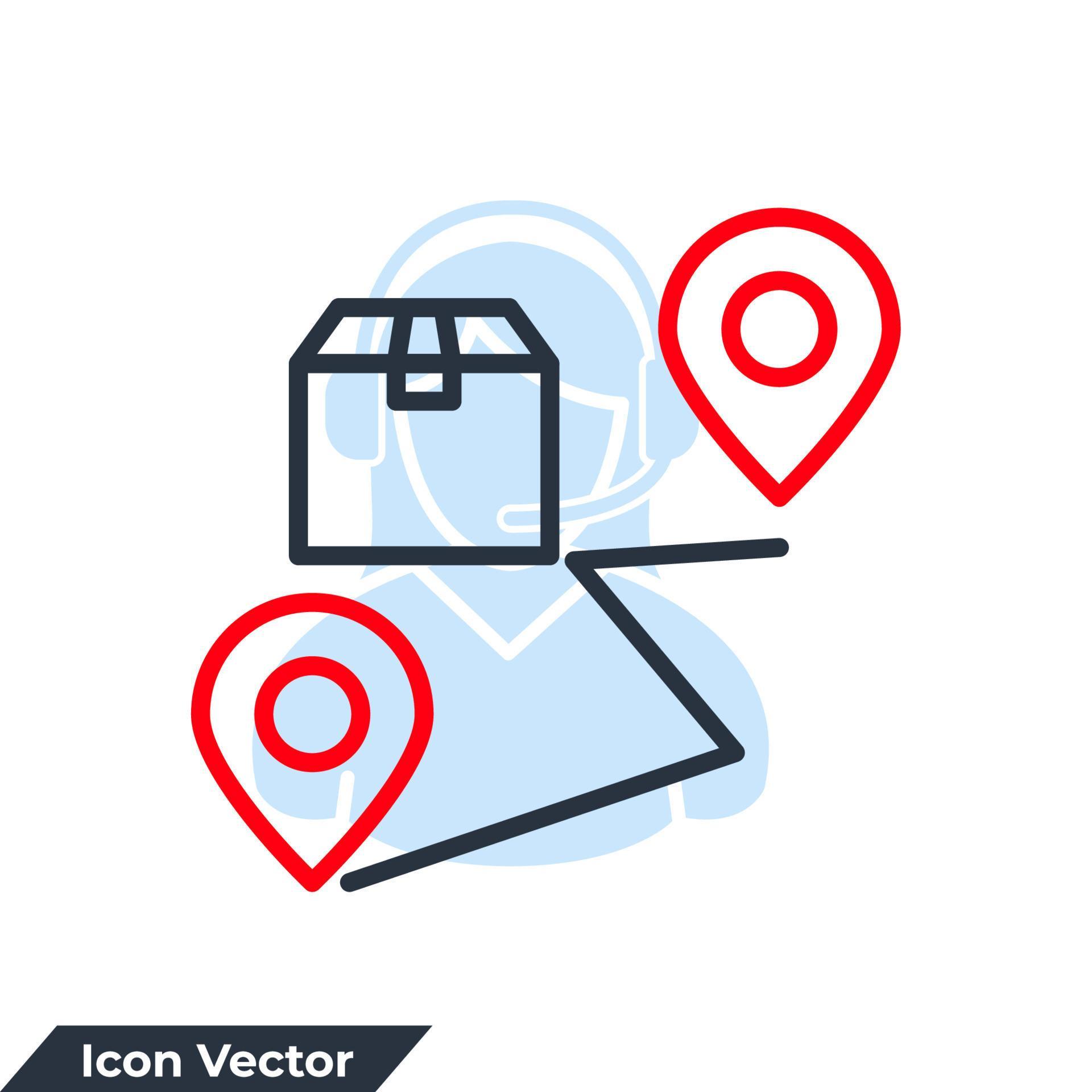 parcel tracking icon logo vector illustration. Track order symbol