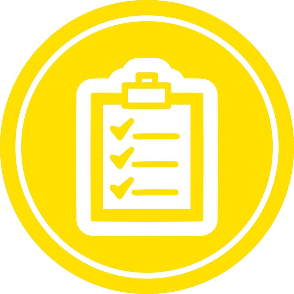 check list circular icon vector