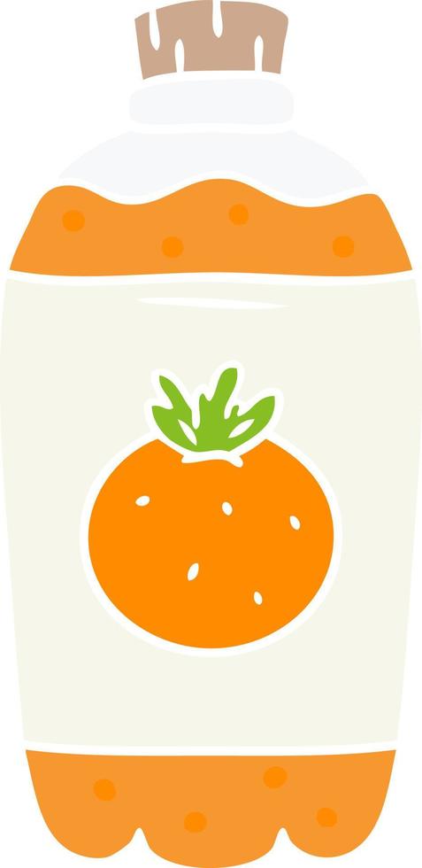 cartoon doodle of orange pop vector