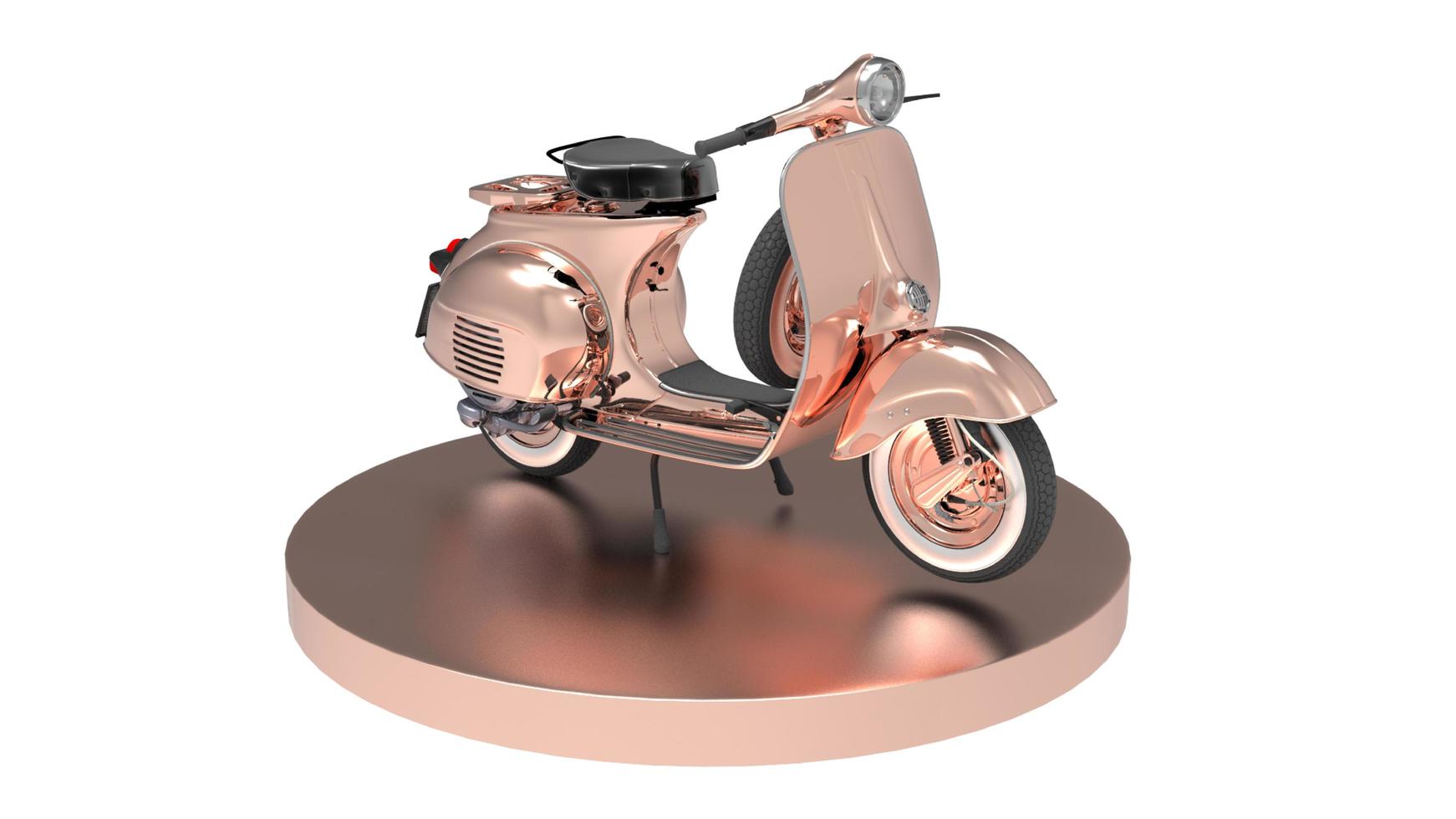 Scooter 3d render with podium photo