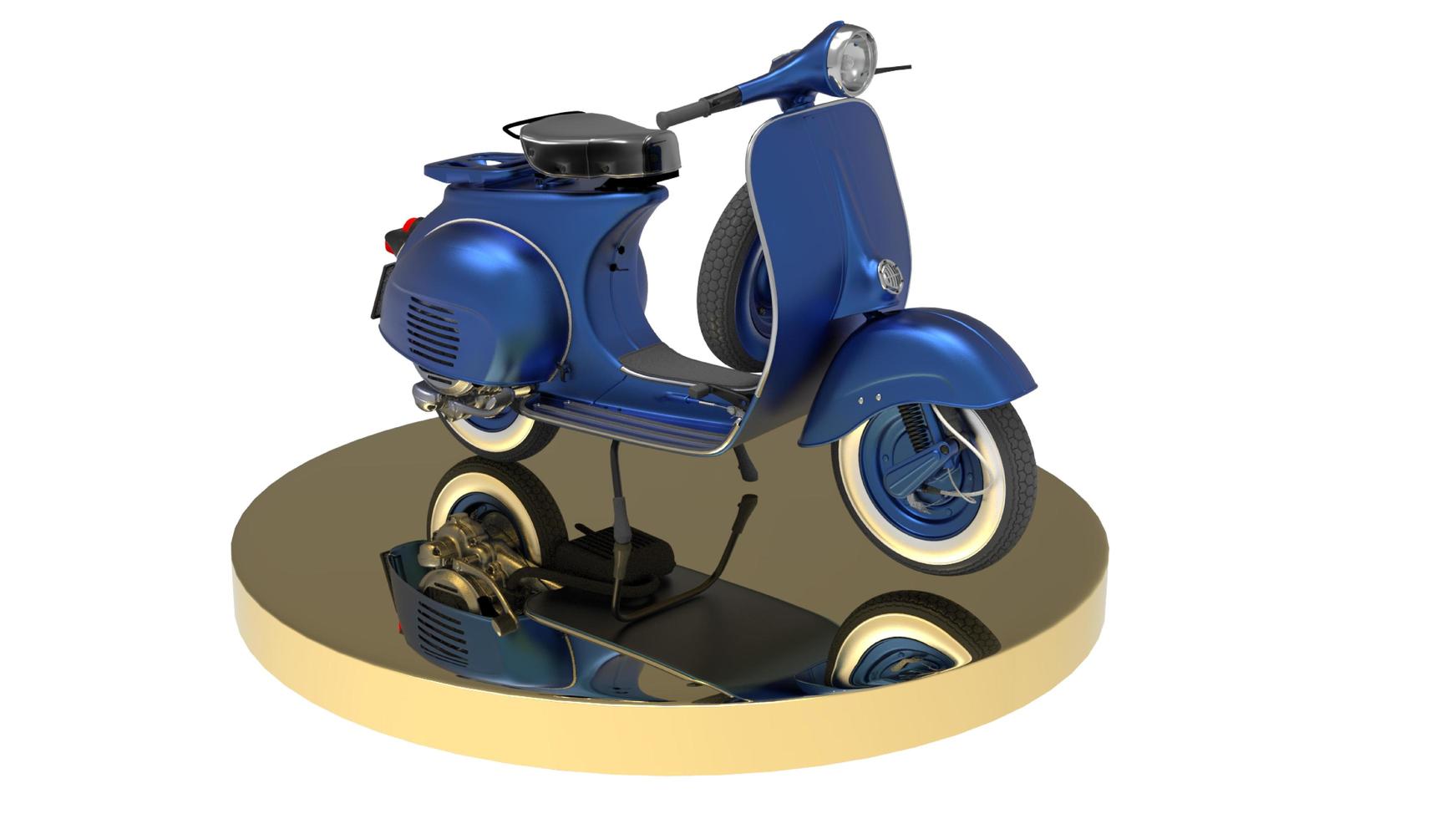 Scooter 3d render with podium photo