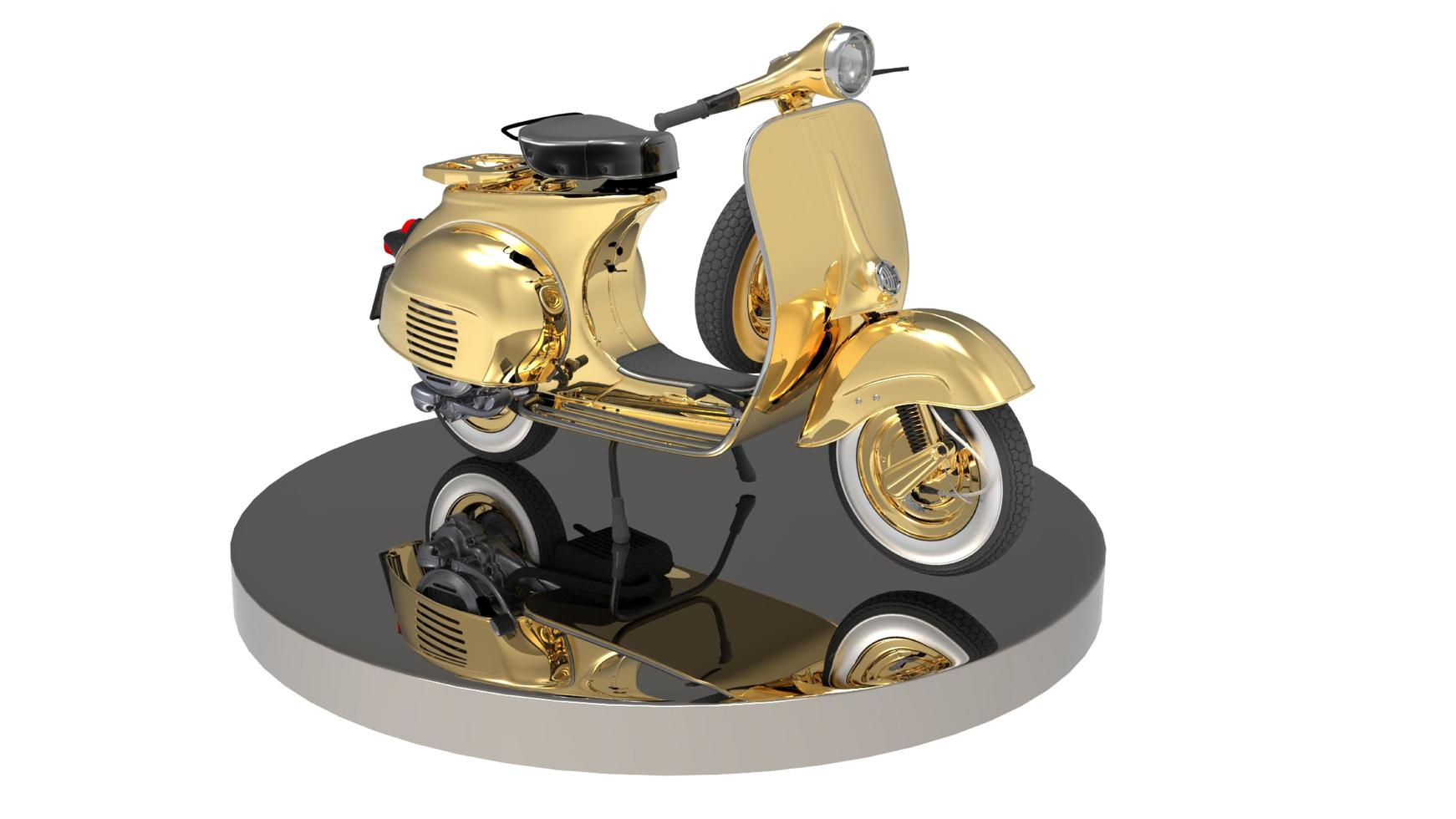 Scooter 3d render with podium photo