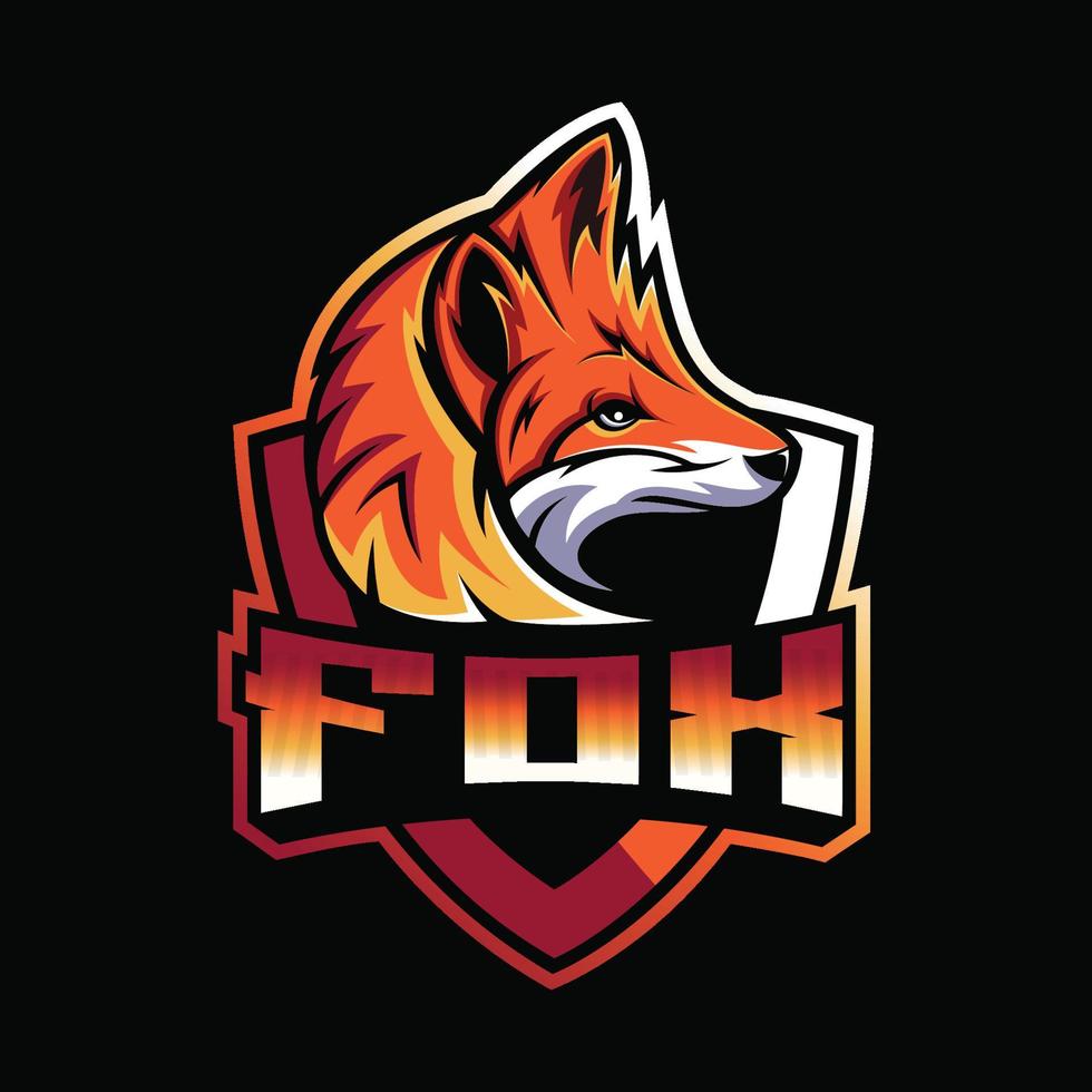 fox mascot est logo buen uso para símbolo identidad emblema insignia y más vector