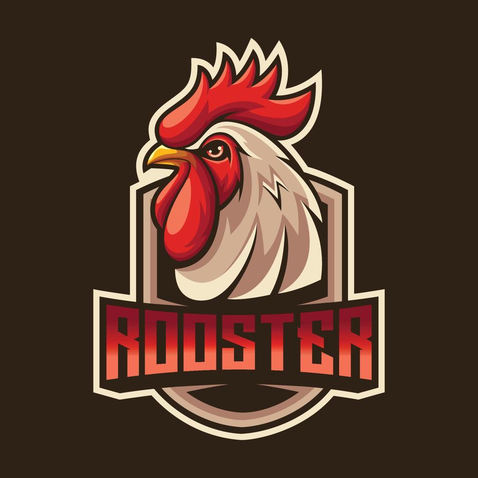 logotipo de la mascota del gallo buen uso para la insignia del emblema de identidad del símbolo y más vector