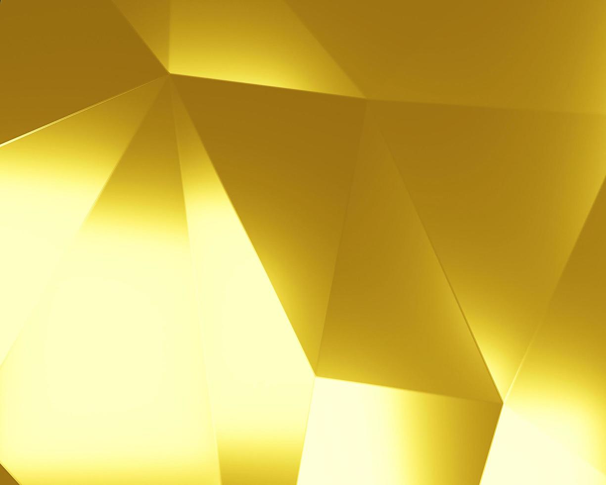 Gold crystal  abstract mosaic background. Geometric illustration in Origami style with gradient. Brand new design. 3d rendering. photo