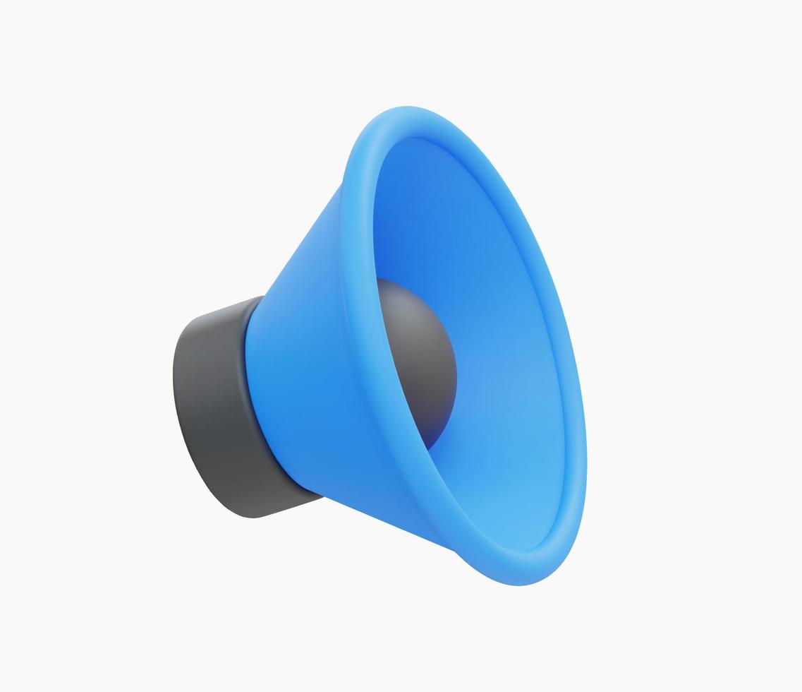3d Realistic Sound Speaker Icon vector illustration.