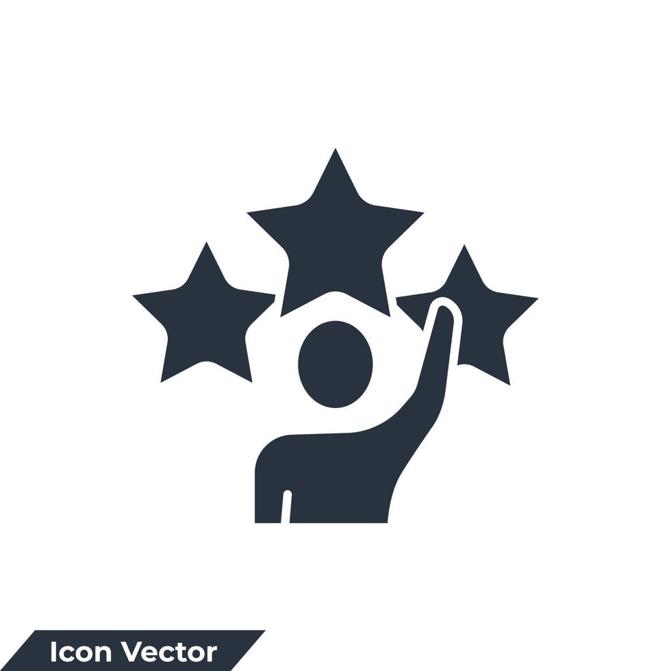 motivar la ilustración del vector del logotipo del icono. plantilla de símbolo de motivación para la colección de diseño gráfico y web