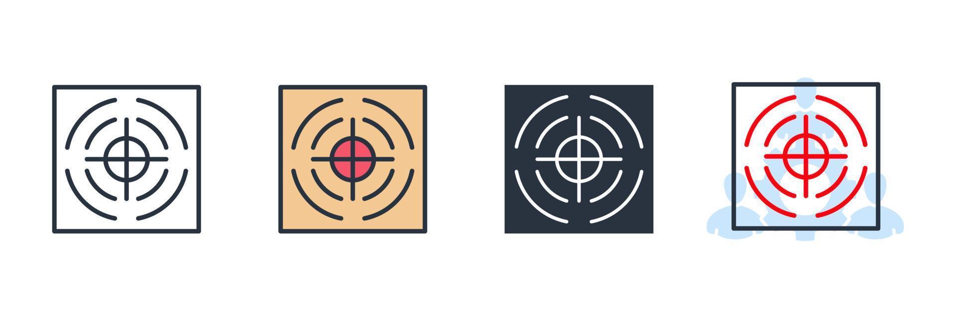 precision icon logo vector illustration. target symbol template for graphic and web design collection