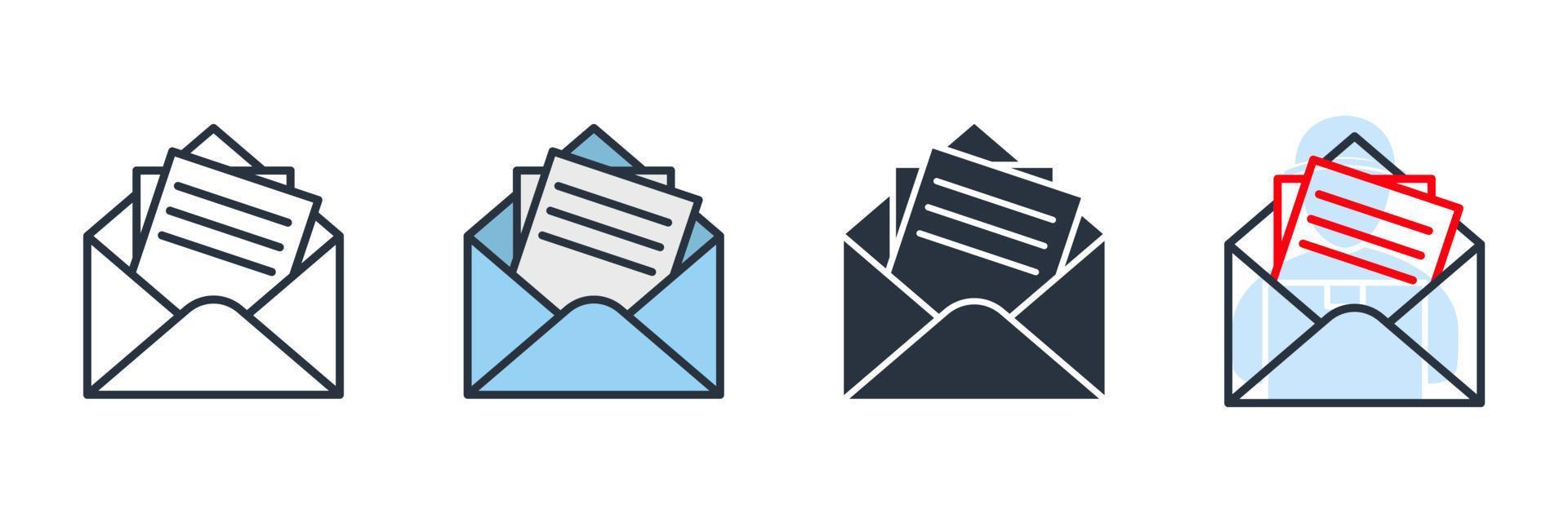 email icon logo vector illustration. Envelope Mail services symbol template for graphic and web design collection