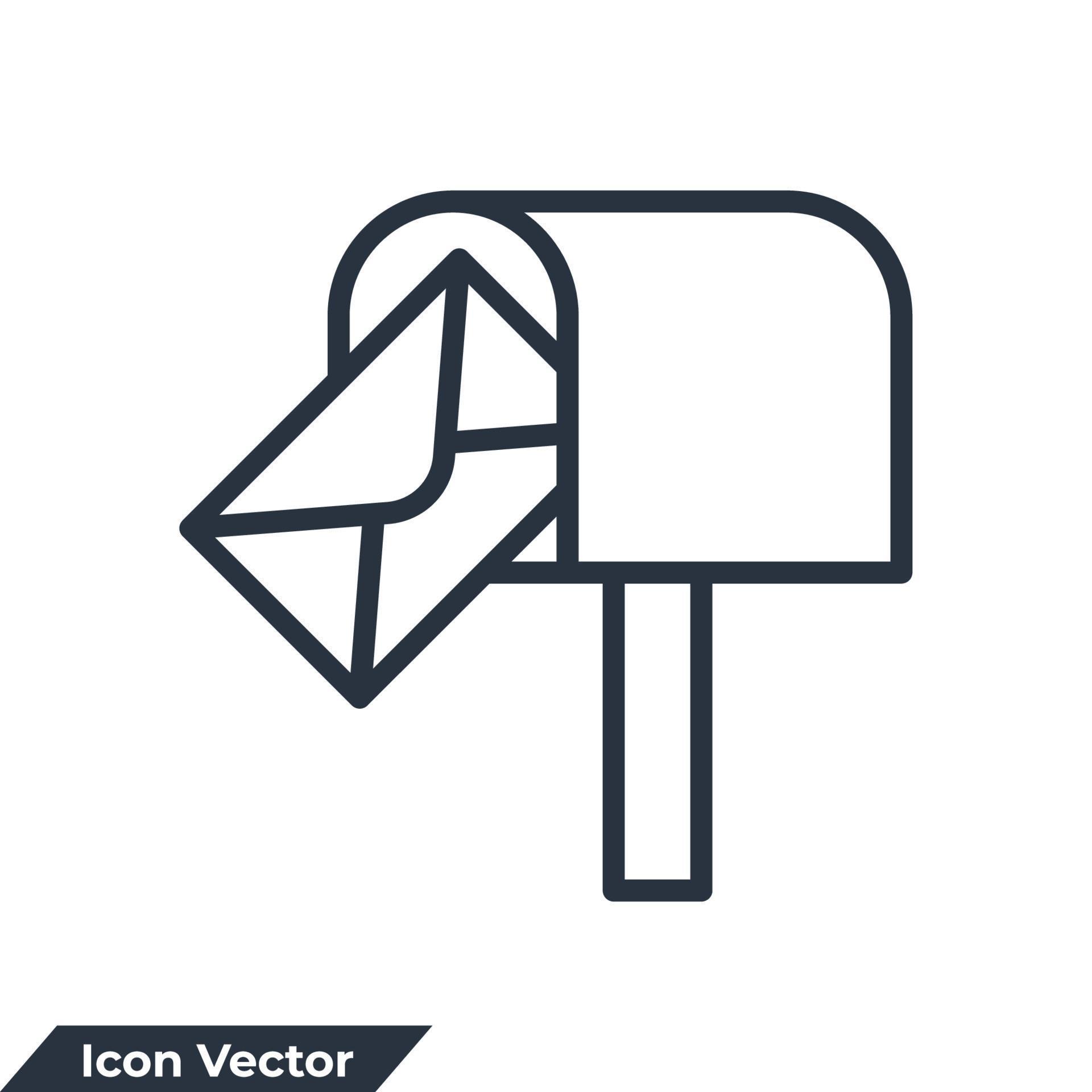 Mail box icon logo vector illustration. Postal box symbol template for ...