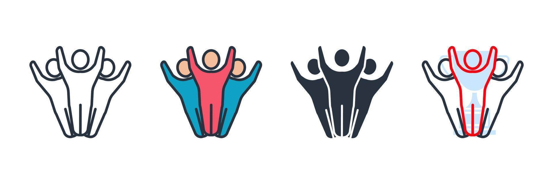 Team icon logo vector illustration. People symbol template for graphic and web design collection