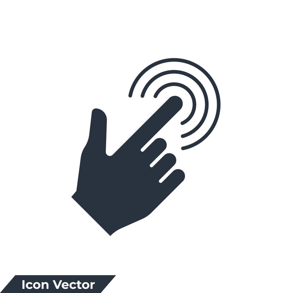 Virtual interactive control icon logo vector illustration. control touch symbol template for