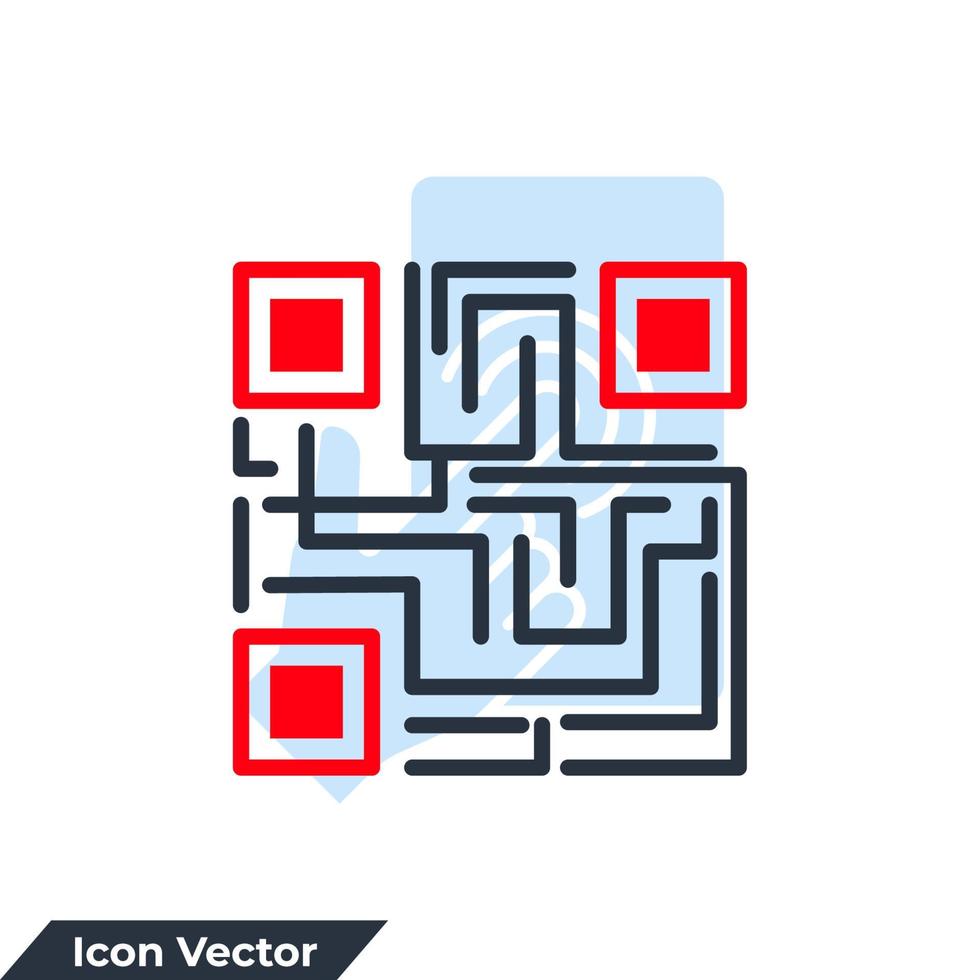 ilustración de vector de logotipo de icono de código de barras. plantilla de símbolo de código qr para la colección de diseño gráfico y web