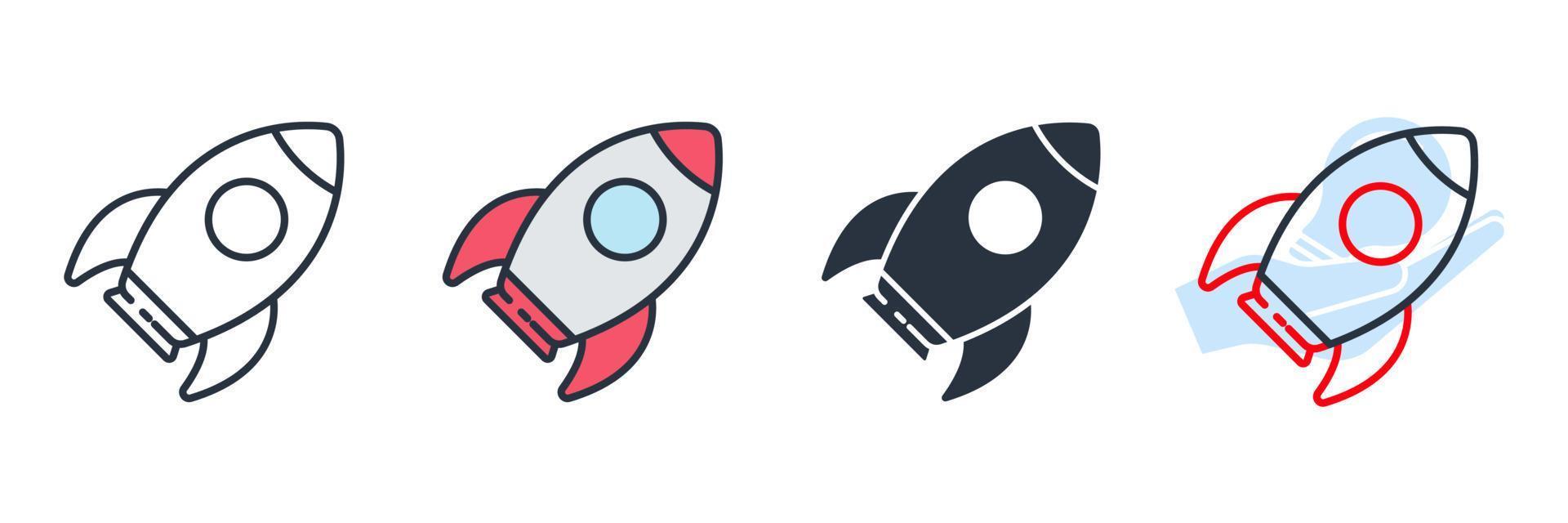 rocket icon logo vector illustration. startup symbol template for graphic and web design collection