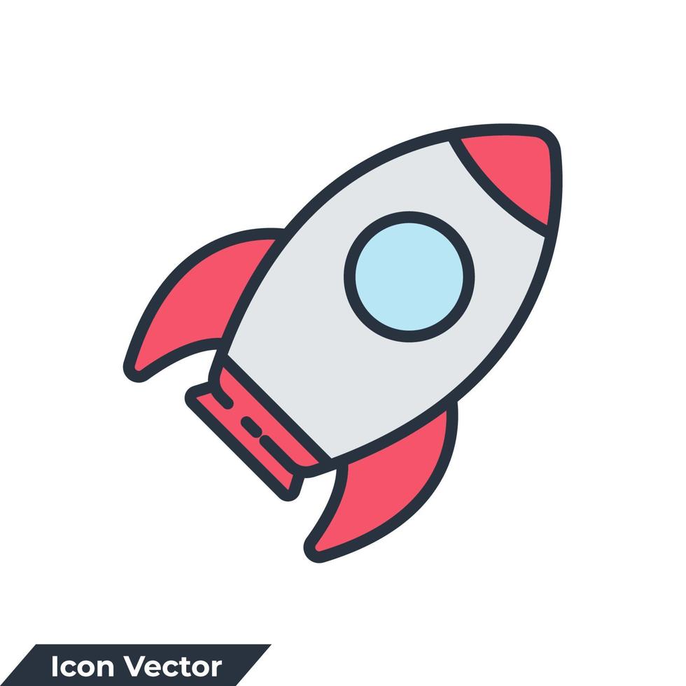 rocket icon logo vector illustration. startup symbol template for graphic and web design collection