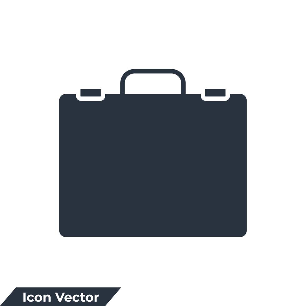 Ilustración de vector de logotipo de icono de maletín. plantilla de símbolo de bolsa para la colección de diseño gráfico y web