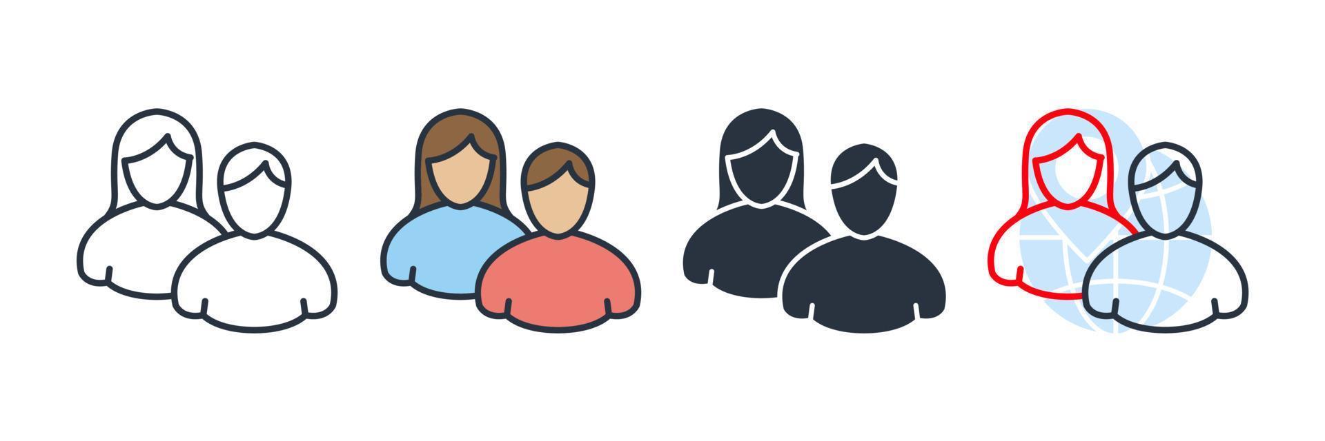 User group icon logo vector illustration. customer symbol template for graphic and web design collection