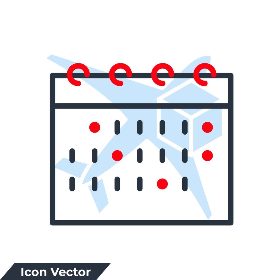 ilustración de vector de logotipo de icono de calendario. plantilla de símbolo de calendario para la colección de diseño gráfico y web
