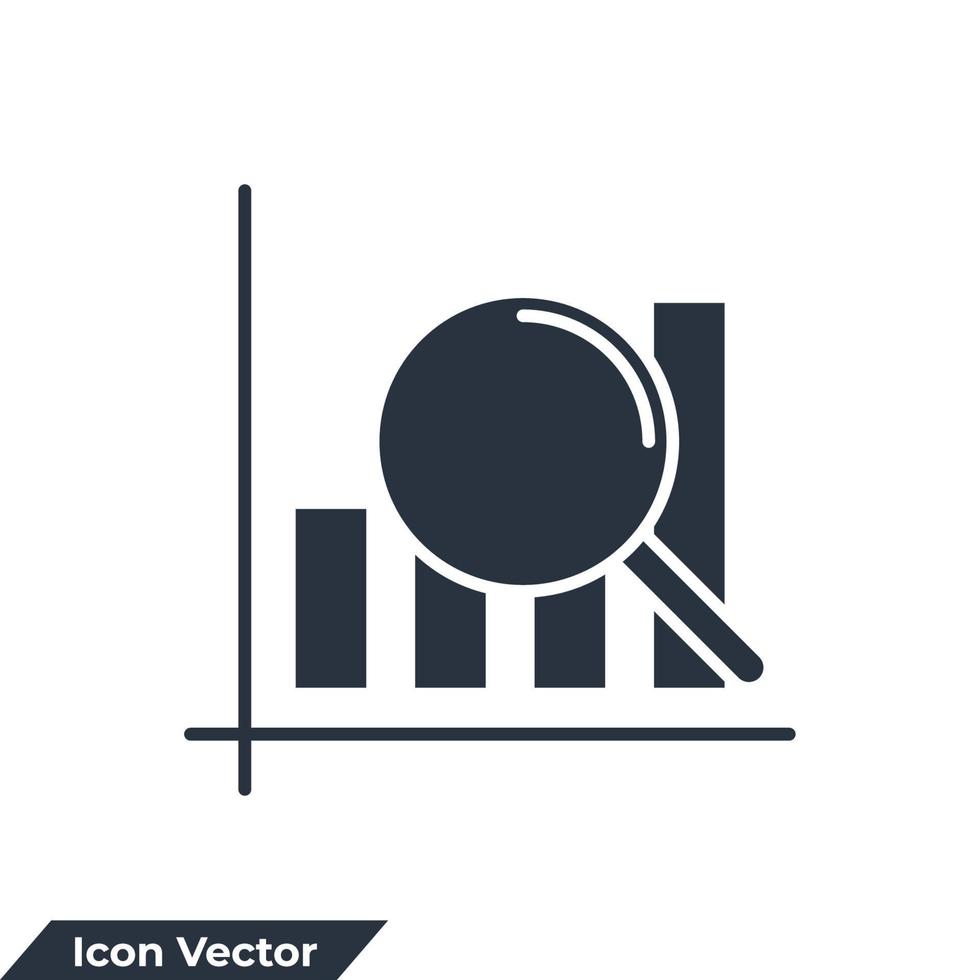 ilustración de vector de logotipo de icono de análisis. plantilla de símbolo de negocio de análisis de investigación para la colección de diseño gráfico y web