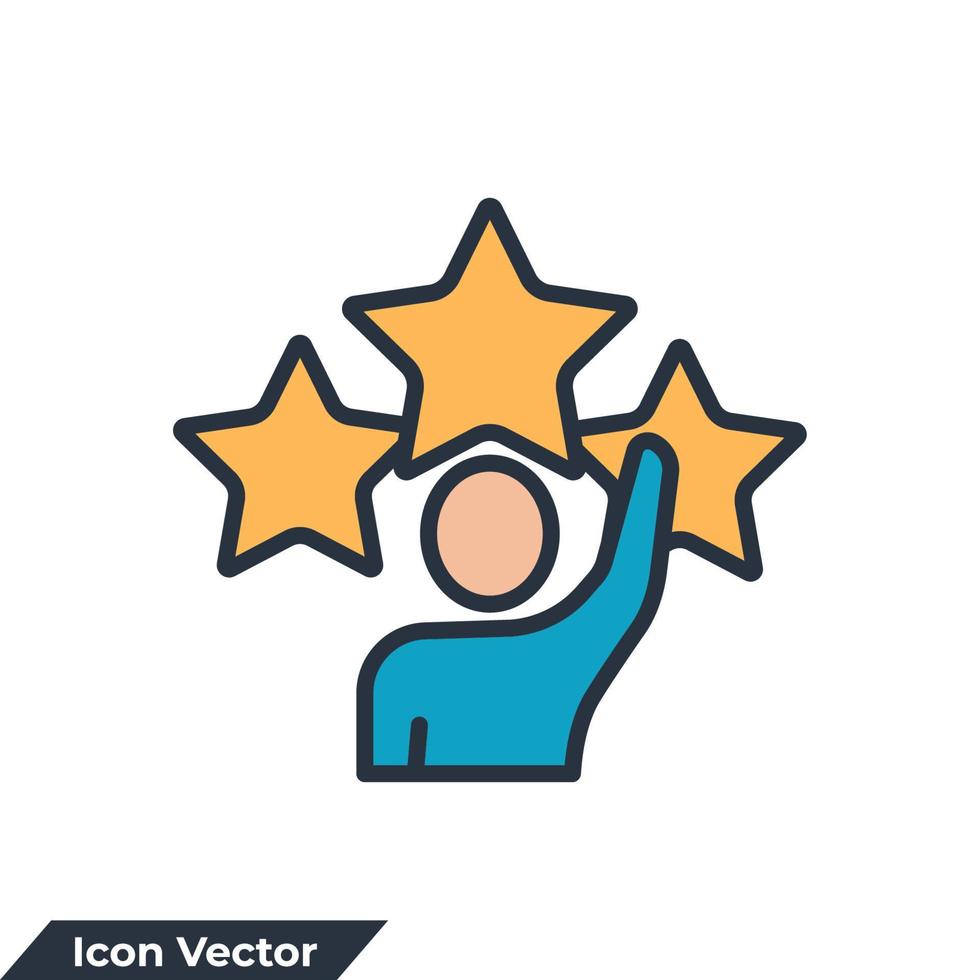 Motivate icon logo vector illustration. motivation symbol template for graphic and web design collection