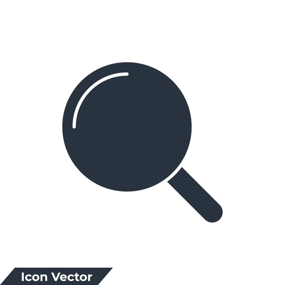 search icon logo vector illustration. Magnifying glass symbol template for graphic and web design collection