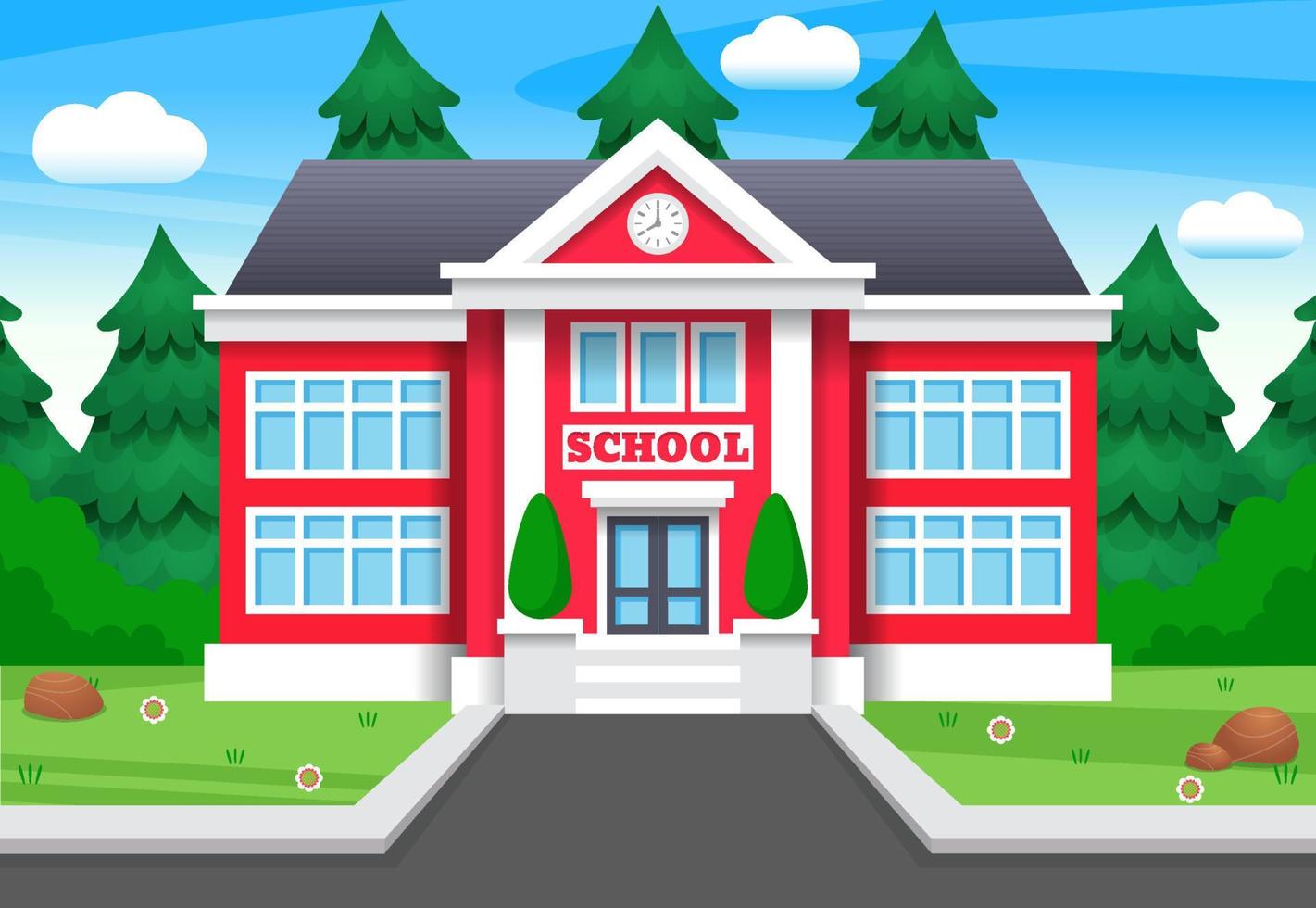 School Building Vector