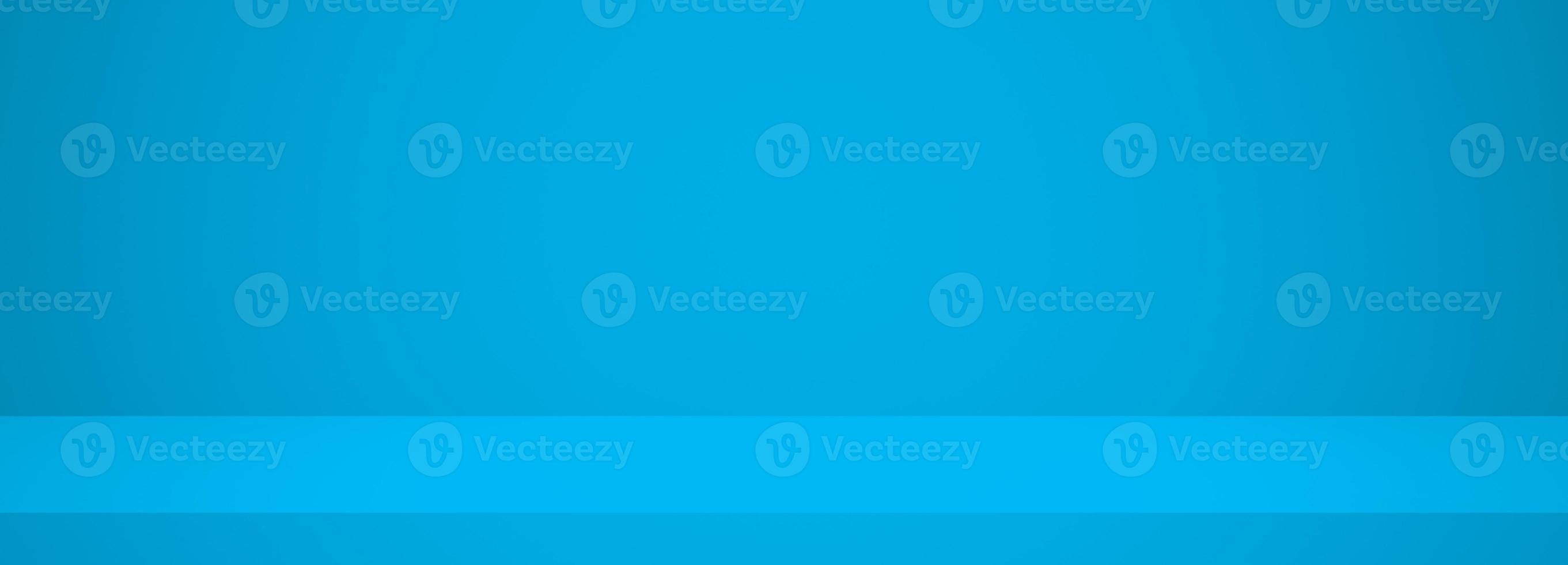Blue room in the render. Background studio gradient used display, website background. photo
