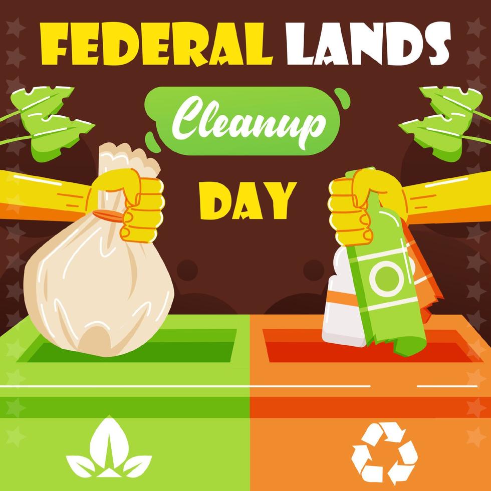 Federal Lands Cleanup Day, garbage remover vector