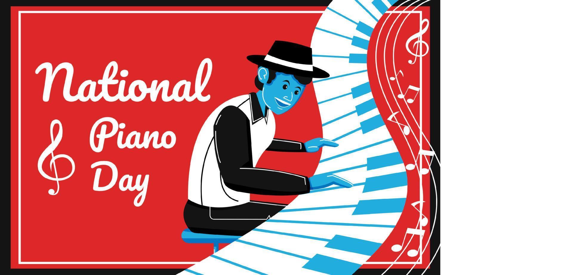 National Piano Day 2 vector